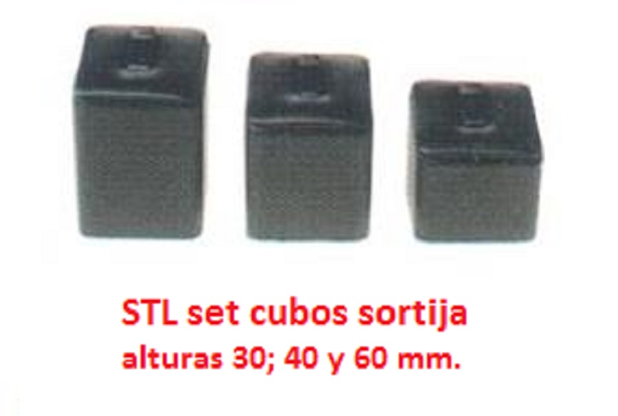Set STL 3 cubos sortija